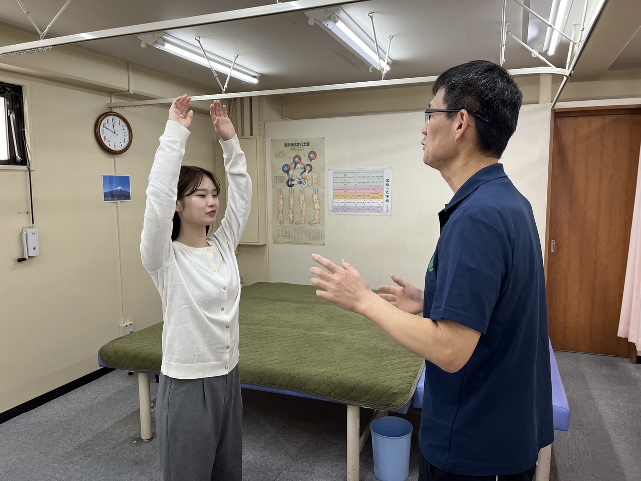 施術後の動きの確認